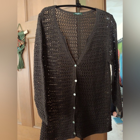 Eddie Bauer Sweaters - Eddie Bauer Cotton Lace Sweater